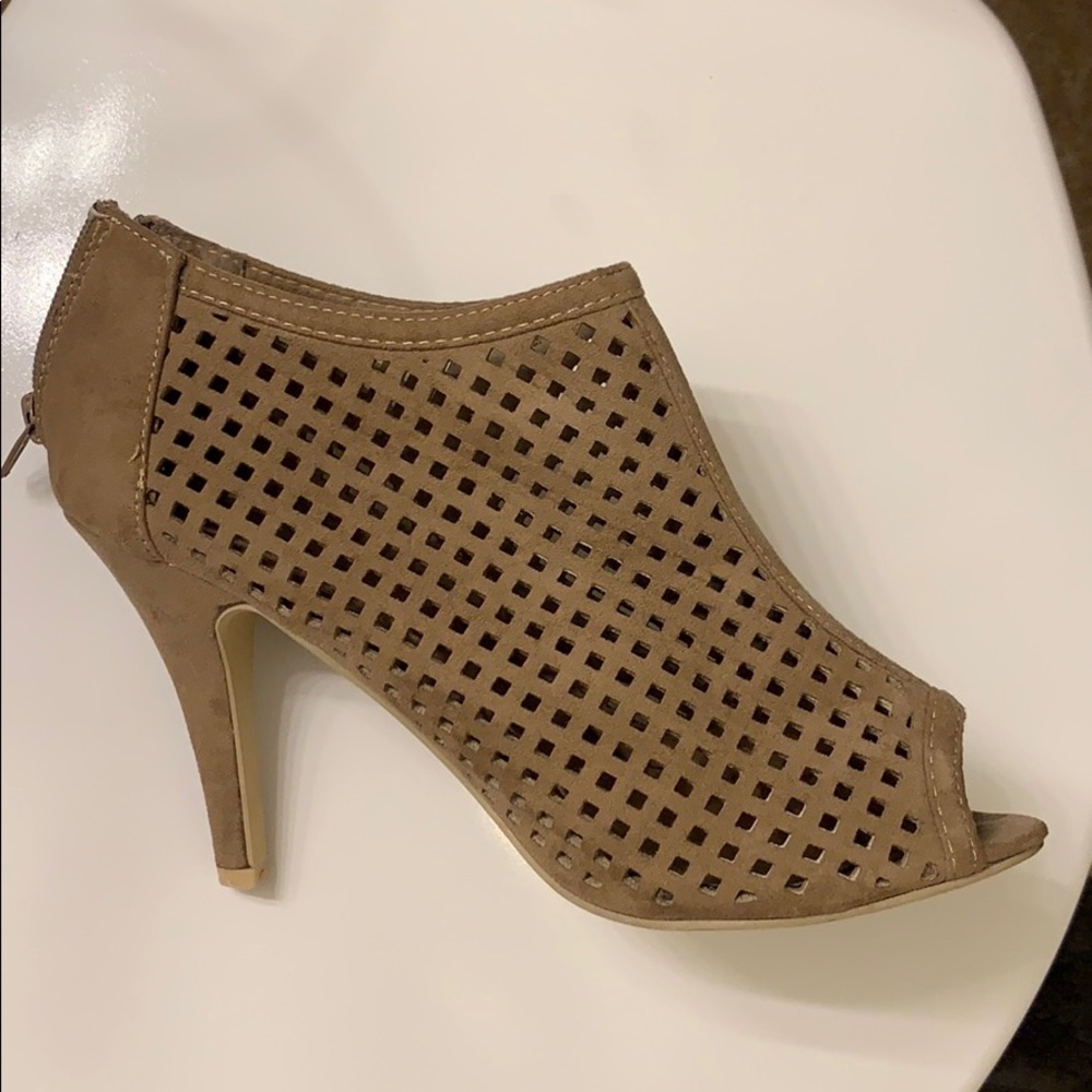 Open Toed Heel Booties